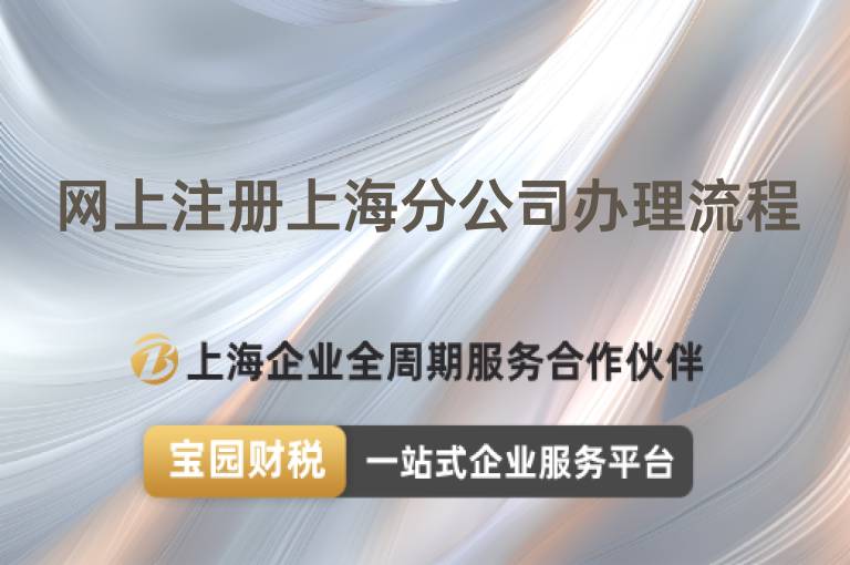 網(wǎng)上注冊上海分公司辦理流程