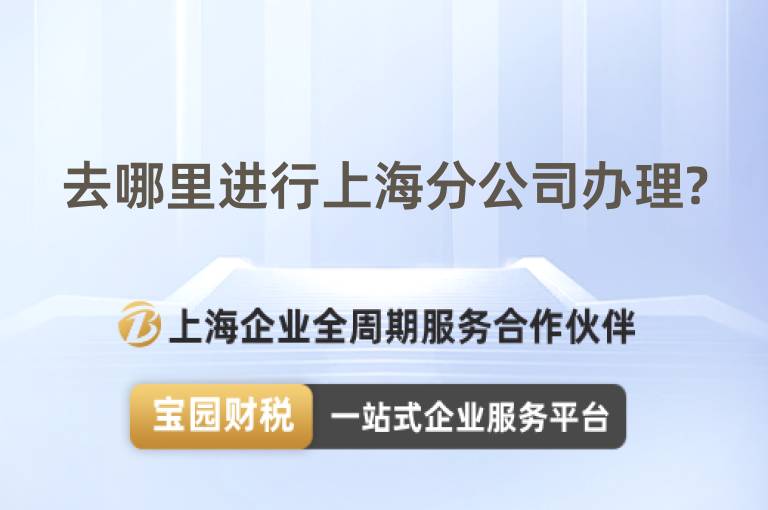 去哪里進行上海分公司辦理?