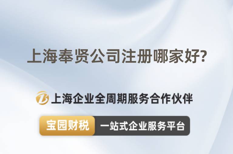 上海奉賢公司注冊(cè)哪家好?