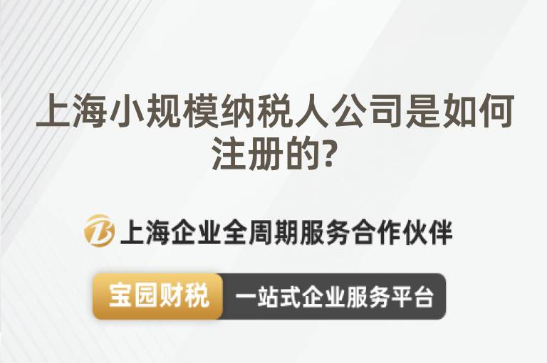 上海小規模納稅人公司是如何注冊的?