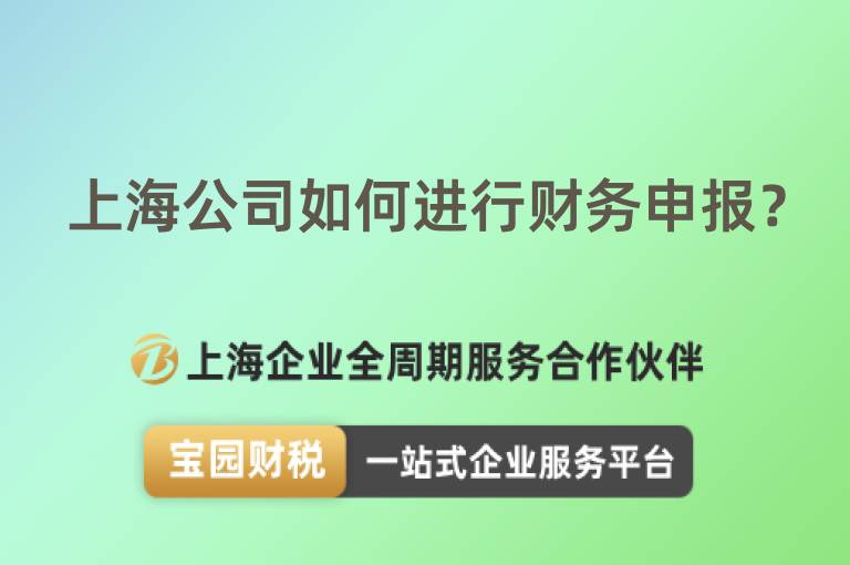 上海公司如何進(jìn)行財務(wù)申報？