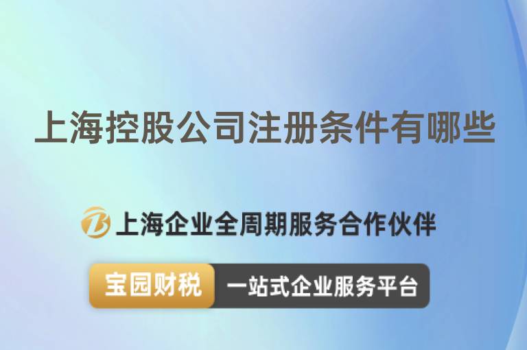 上海控股公司注冊(cè)條件有哪些