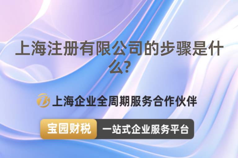 上海注冊(cè)有限公司的步驟是什么?