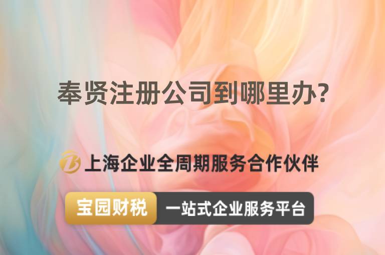 奉賢注冊公司到哪里辦?