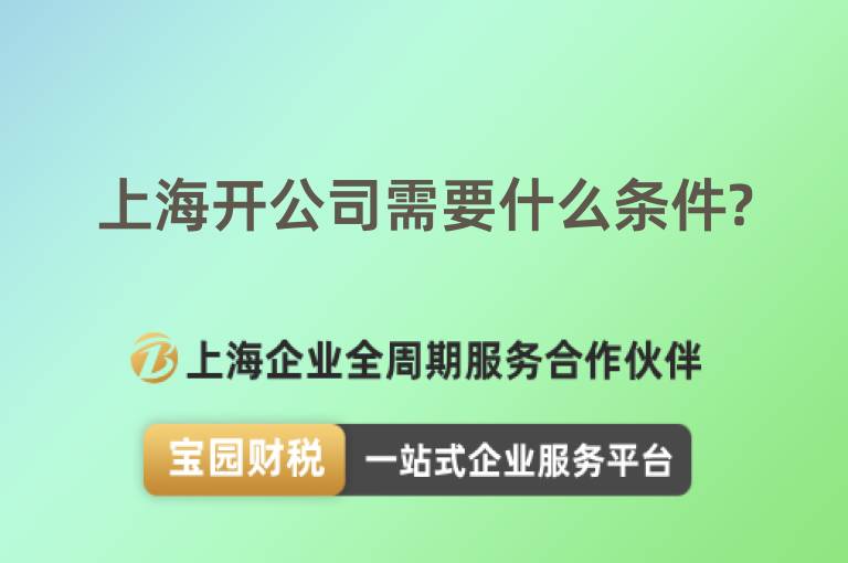 上海開(kāi)公司需要什么條件?