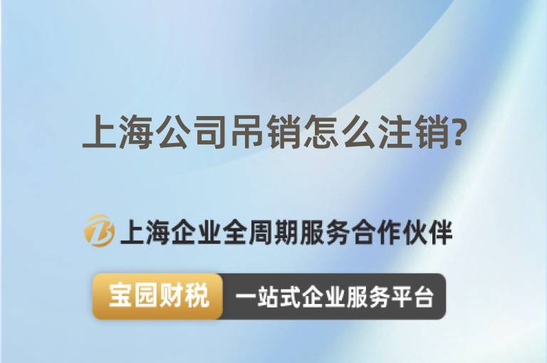 上海公司吊銷怎么注銷?