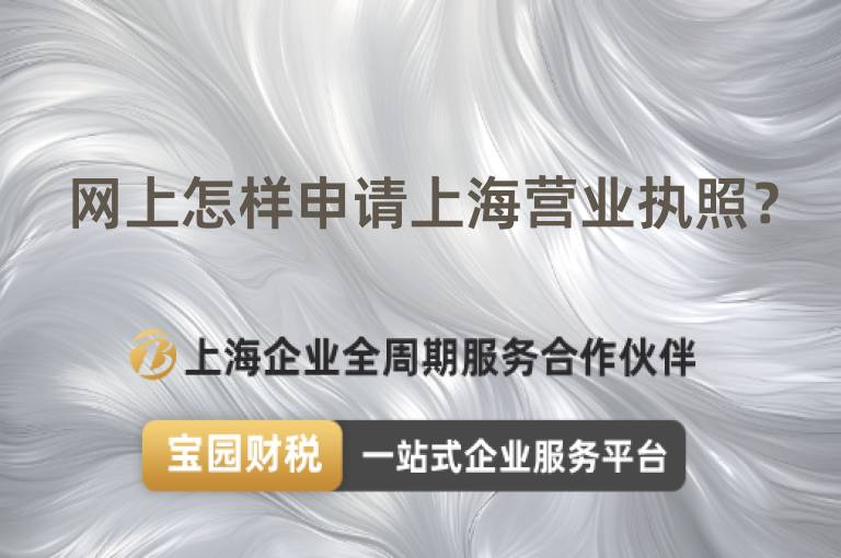 網上怎樣申請上海營業執照？