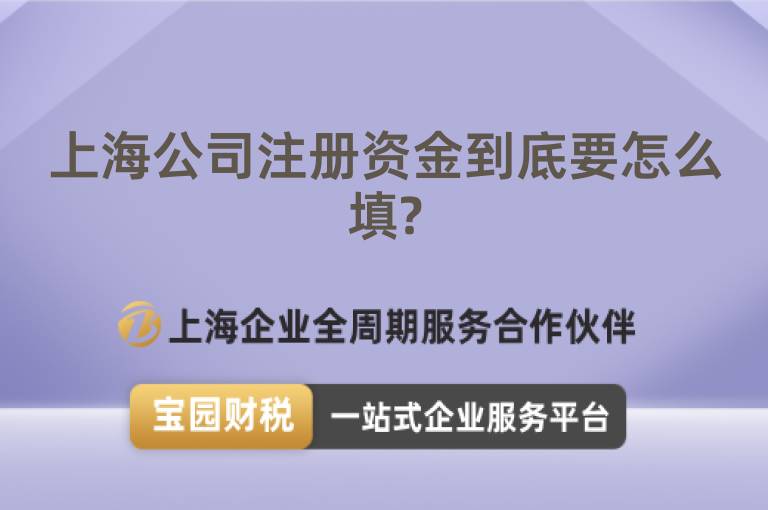 上海公司注冊資金到底要怎么填?