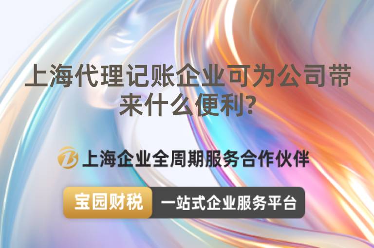 上海代理記賬企業(yè)可為公司帶來(lái)什么便利?