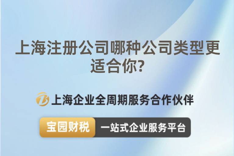 上海注冊(cè)公司哪種公司類型更適合你?