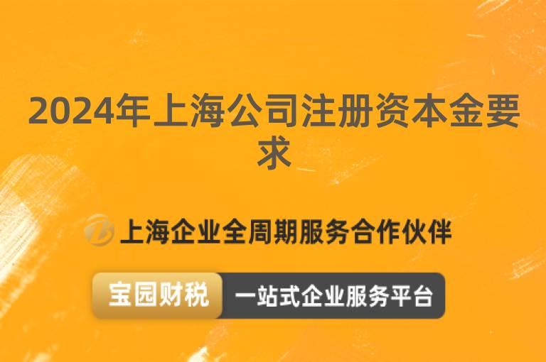 2024年上海公司注冊資本金要求