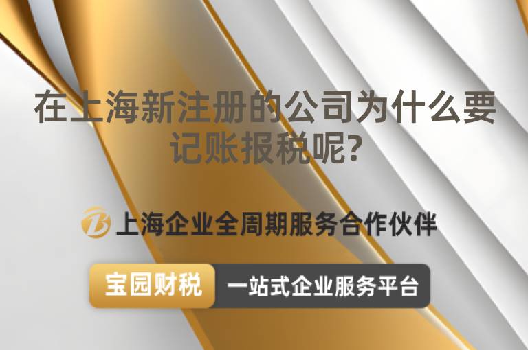 在上海新注冊(cè)的公司為什么要記賬報(bào)稅呢?