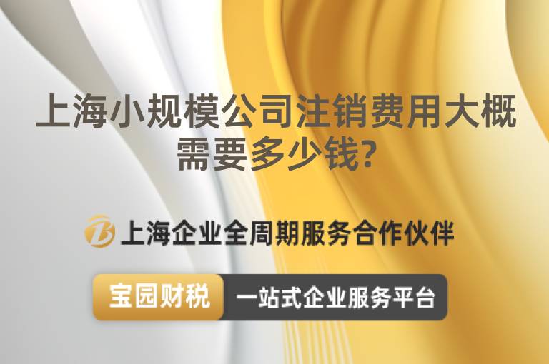 上海小規(guī)模公司注銷(xiāo)費(fèi)用大概需要多少錢(qián)?