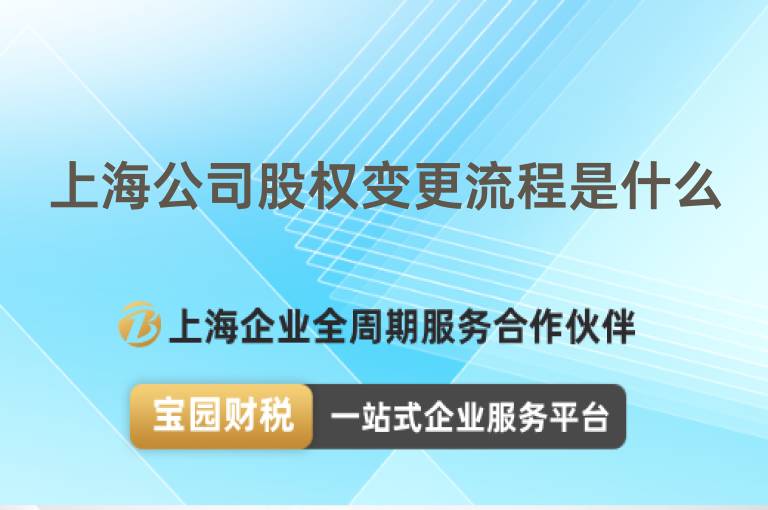 上海公司股權變更流程是什么