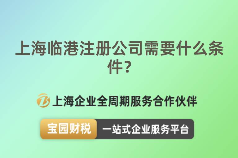 上海臨港注冊(cè)公司需要什么條件？