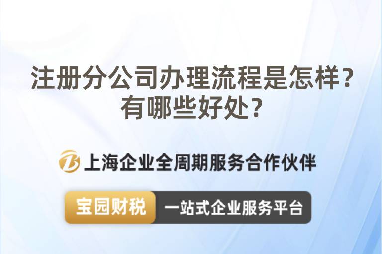 注冊分公司辦理流程是怎樣？有哪些好處？