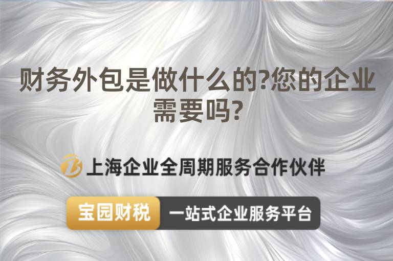財務外包是做什么的?您的企業(yè)需要嗎?