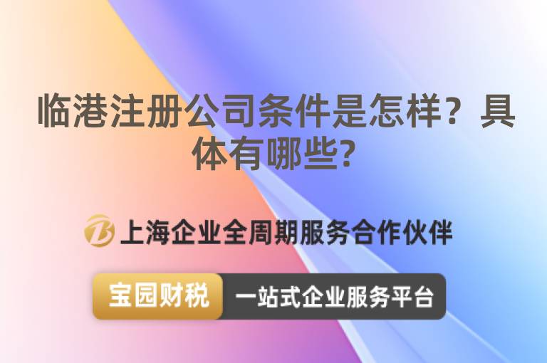 臨港注冊(cè)公司條件是怎樣？具體有哪些?