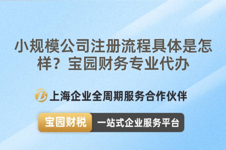 小規模公司注冊流程具體是怎樣？寶園財務專業代辦