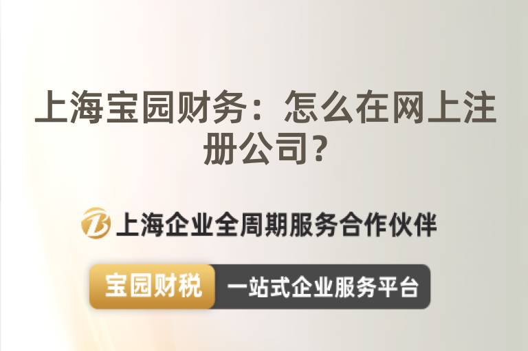上海寶園財(cái)務(wù)：怎么在網(wǎng)上注冊(cè)公司？