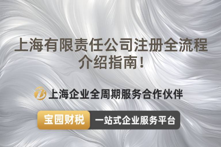 上海有限責(zé)任公司注冊(cè)全流程介紹指南！