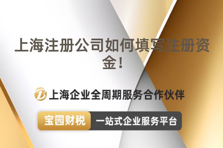 上海注冊公司如何填寫注冊資金！