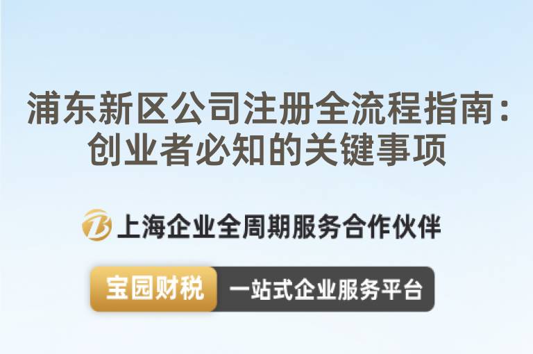 浦東新區(qū)公司注冊(cè)全流程指南：創(chuàng)業(yè)者必知的關(guān)鍵事項(xiàng)