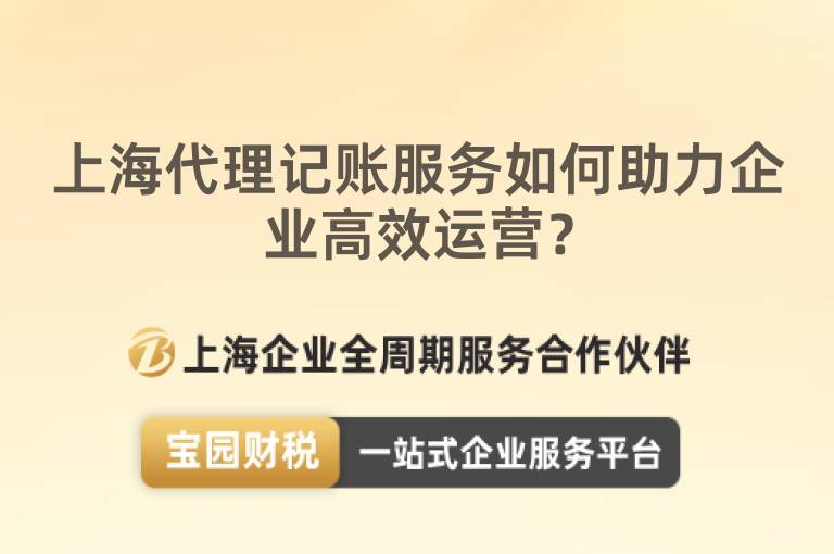 上海代理記賬服務如何助力企業高效運營？