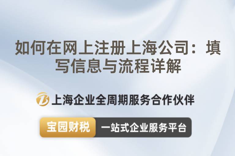 如何在網(wǎng)上注冊(cè)上海公司：填寫信息與流程詳解