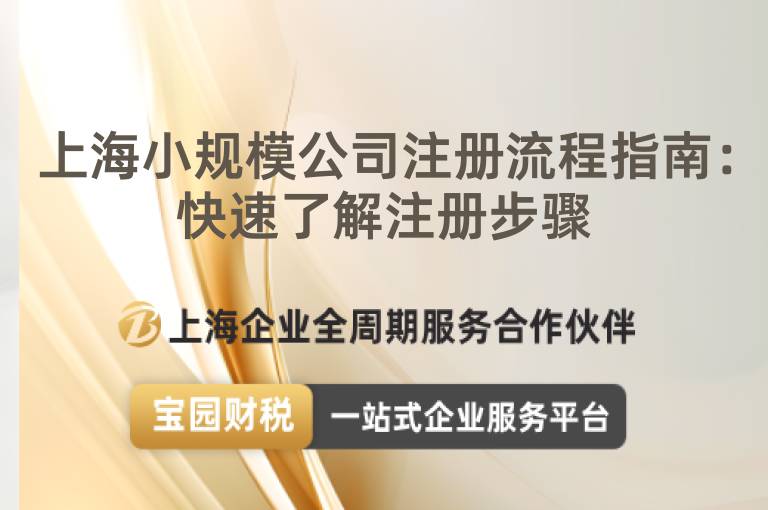 上海小規(guī)模公司注冊流程指南：快速了解注冊步驟