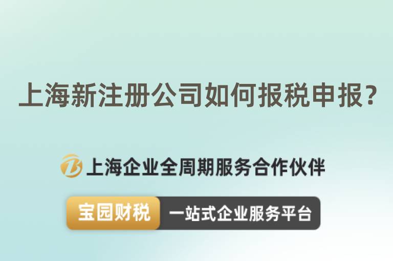 上海新注冊公司如何報稅申報？