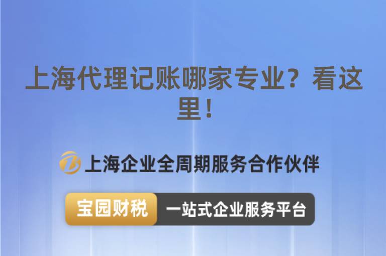 上海代理記賬哪家專業？看這里！