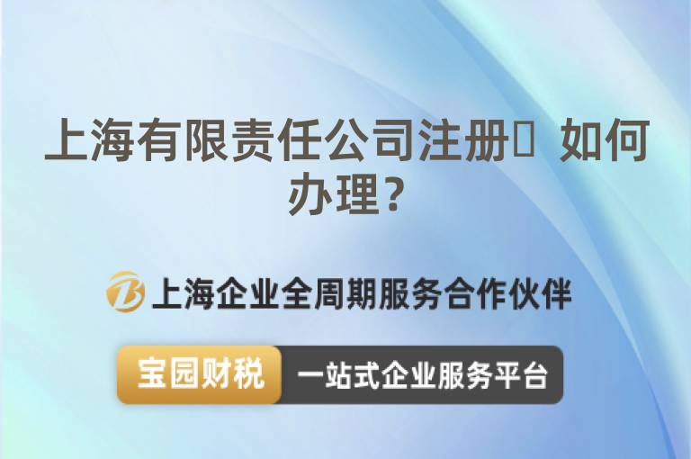 上海有限責(zé)任公司注冊?如何辦理？